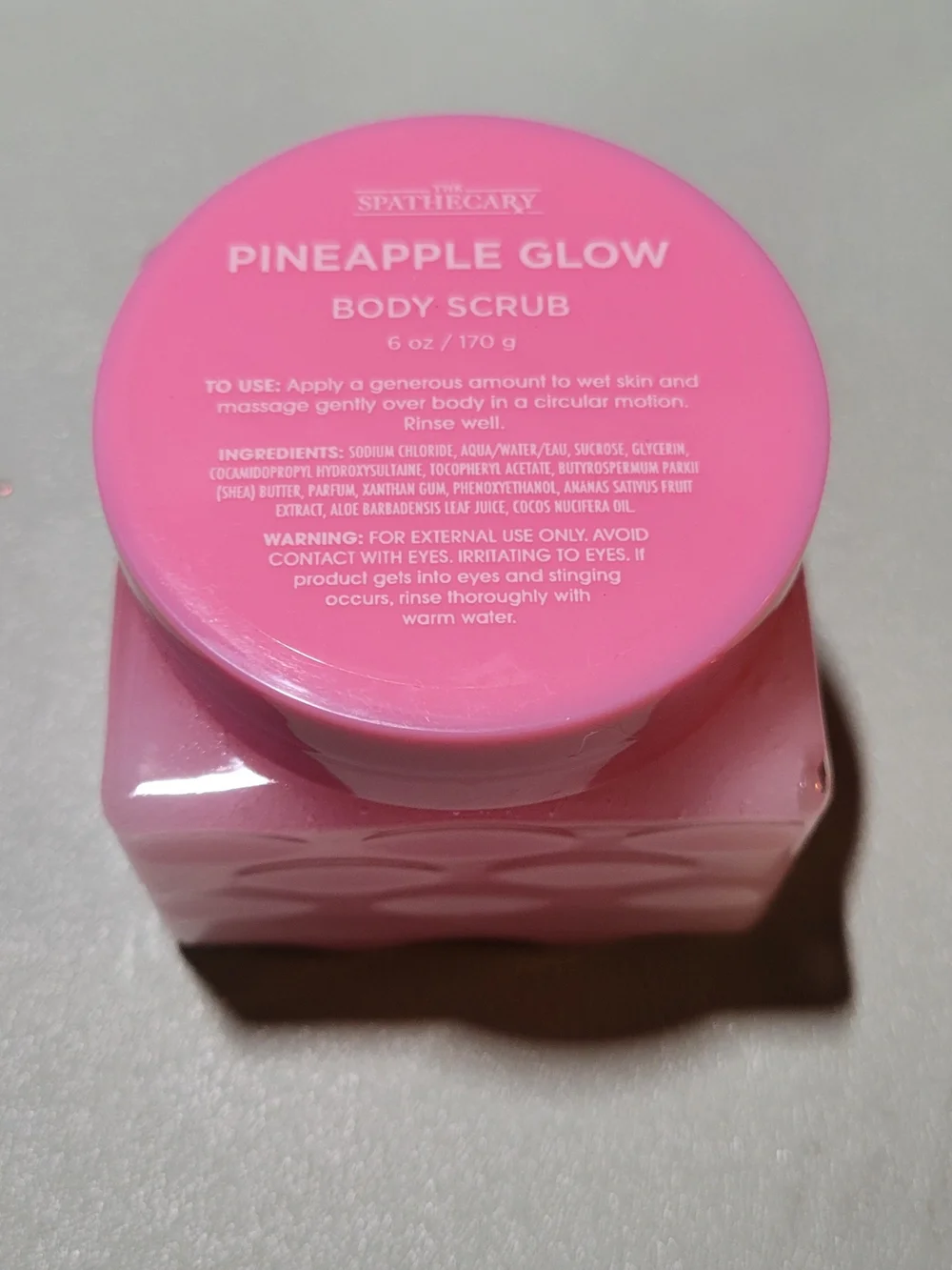 Pineapple Scented Jelly Sheet Mask & Bath Set - Pink